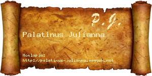 Palatinus Julianna névjegykártya